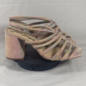 Free People Women's Multicolor Strappy Block Heel COLETTE Sandals Shoe Size 8.5‎